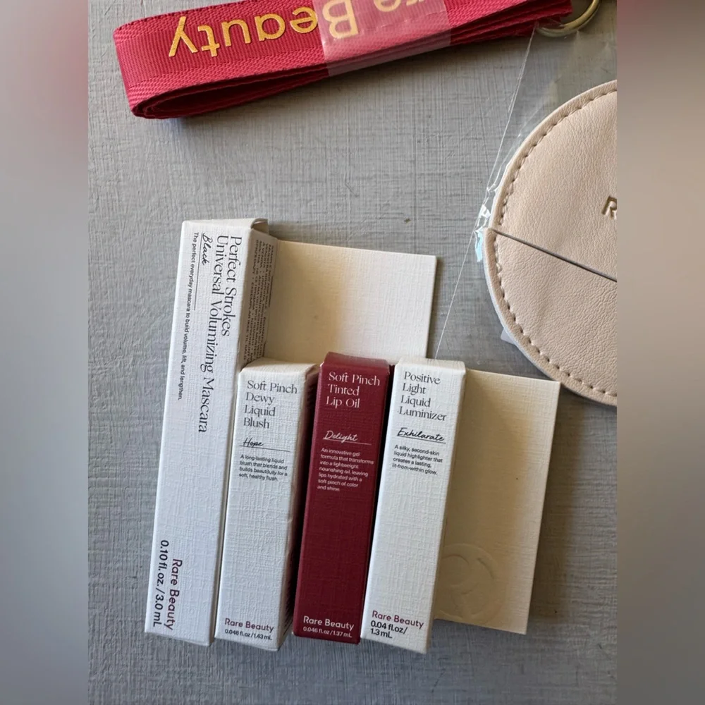 NWT Rare Beauty Compact Mirror Lanyard Bundle